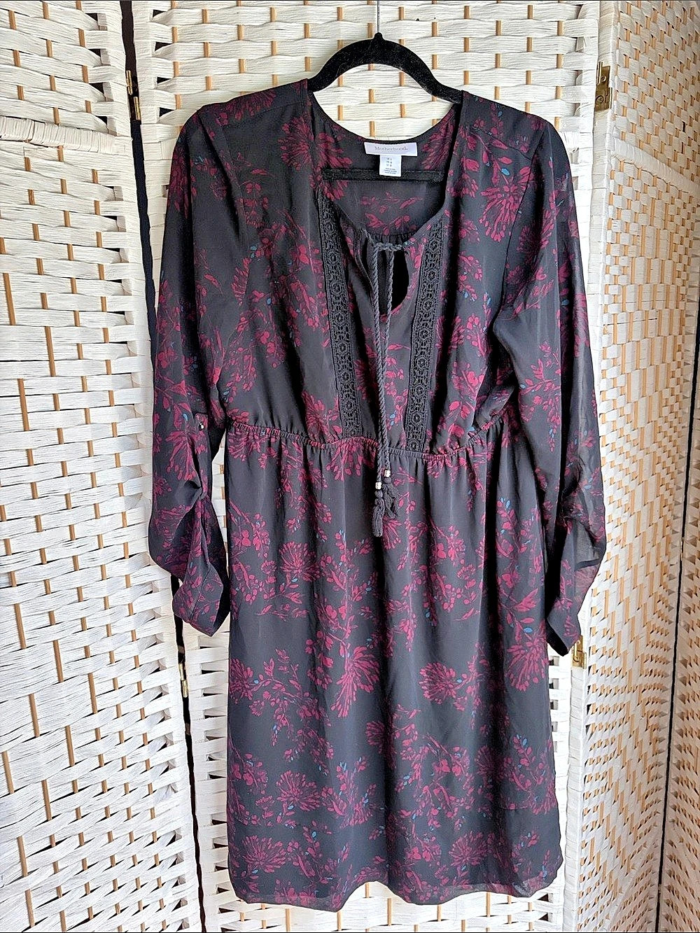 Motherhood Maternity Long Sleeve Mini Dress